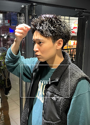 【刈り上げ×スパイキーショート】ピンパーマ/短髪/メンズカッ