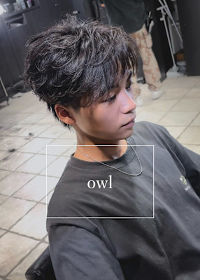 フェザーパーマ×センターパートウルフ×中華ウルフ×黒髪