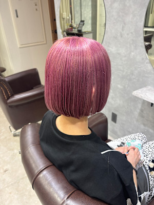 ハイトーンピンク×ブリーチ