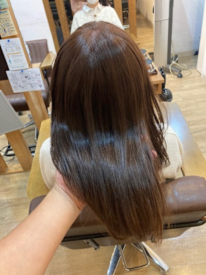 お客様髪質改善データ1470（レッドグレージュ）