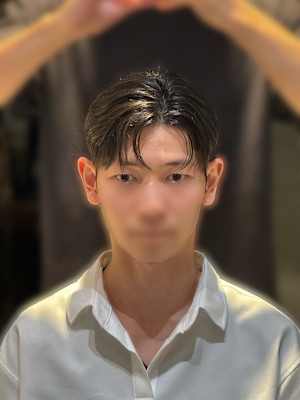 韓国ヘア シースルー コンマヘア 縮毛矯正 ダウンパーマ 