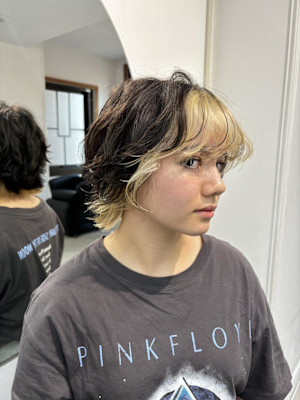 ショートウルフ/ウルフカット/レイヤーカット/ワイドバング