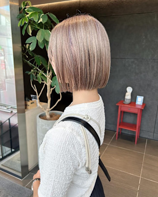 ミルクティーベージュボブ