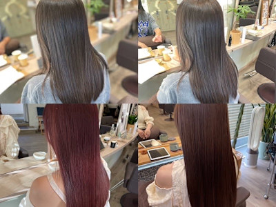 プレミアムカラーエステ　髪質改善　カラー