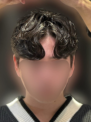 韓国ヘア コンマヘア シャドウパーマ ダウンパーマ メンズ