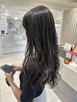 ナチュラル細めハイライトダークベージュ