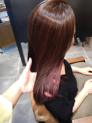 インナーカラー×ピンクバイオレット☆