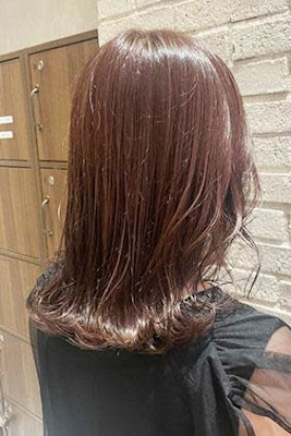 【ヘアジュレドゥ 安江】ピンクブラウン