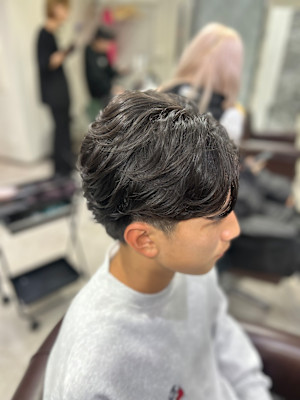 毛流れ フェザーパーマ