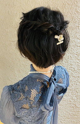 ショートヘアアレンジウェーブ