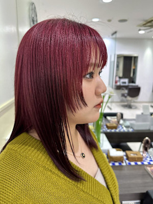 姫カットとデザインカラー