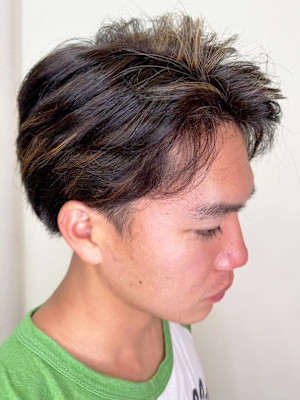 20代30代40代メンズメンズセンターパート爽やかハイライト