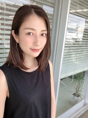 ストレートミディアムボブ kchiara 天神 川野直人