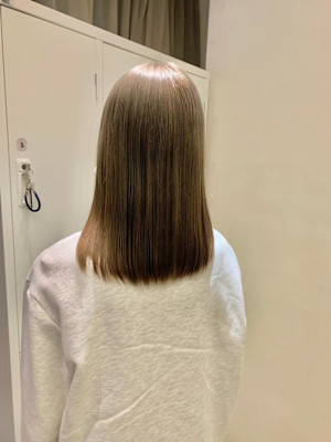 透明感髪質改善オリーブグレージュくすみカラー