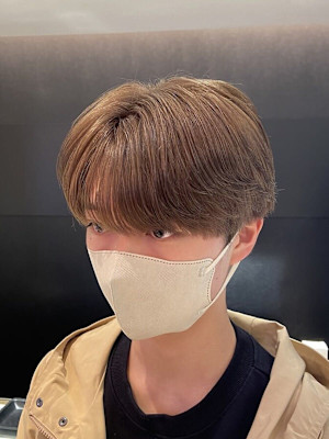 韓国ヘア ミルクティーベージュ ｜シースルーマッシュ