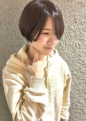 長めが可愛いハンサムショート