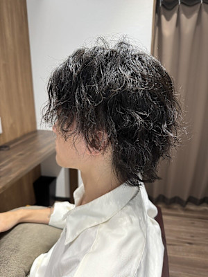 大人髪縦落ちスパイラルパーマ