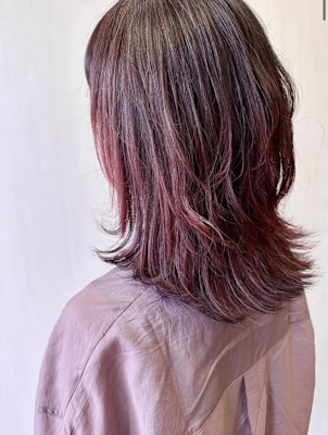 ネオウルフカット　ピンクグラデ×インナーブラック　7