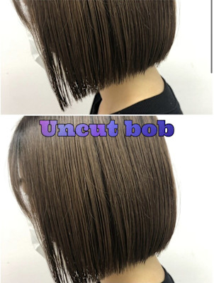 切りっぱなしボブ/髪質改善/アッシュブラウン　9