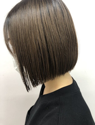 切りっぱなしボブ/髪質改善/アッシュブラウン　9