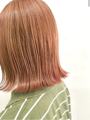 ピュアオレンジ　外はねボブ　韓国風　8