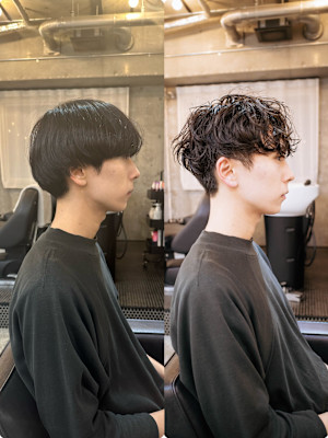 メンズマッシュ×シャドウパーマ○三軒茶屋 メンズカット