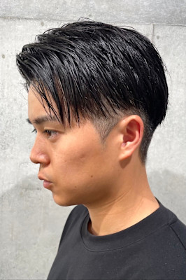 ビジネスヘア 七三分け 刈り上げ ツーブロック