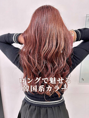 韓国風　ロング×チャコールライラック　4