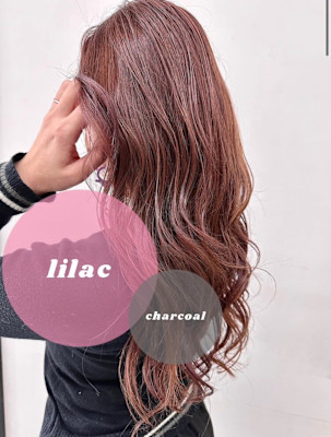 韓国風　ロング×チャコールライラック　4