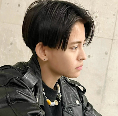 メンズセンターパート