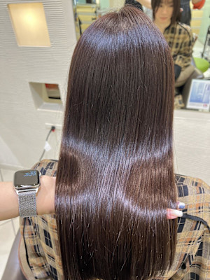酸性縮毛矯正♪酸性ストレートロング