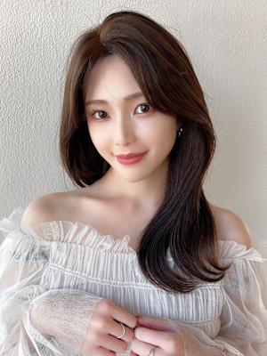 韓国ヘア/レイヤーカット/前髪あり/20代30代/ネビージュ