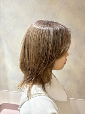 ミルクティーベージュ/ケアブリーチカラー/透明感ベージュ