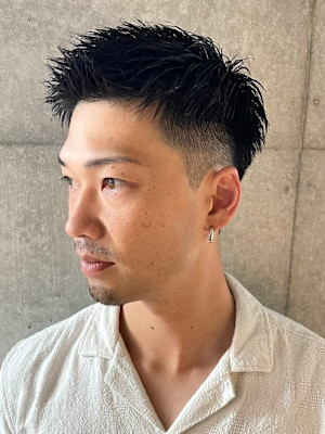 メンズカット 短髪 ソフトツイスト ツーブロック 刈り上げ