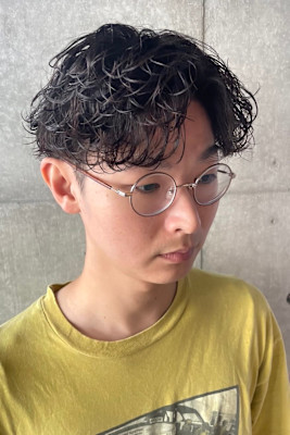 波巻きパーマ マッシュ 波巻きスパイラル ツイストスパイラル