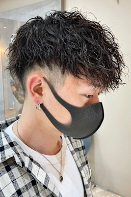 ツイストスパイラル 無造作パーマ マッシュ 