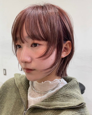 【井上】顔まわりレイヤーフェイスレイヤーボブショートミディア