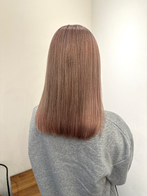 池袋 ケアブリーチ ハイトーン ピンクベージュ♪