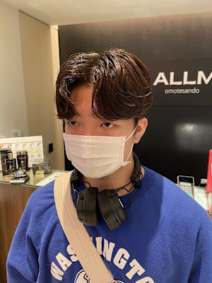 韓国風カルマパーマ 韓国スタイル メンズカット 原宿 表参道