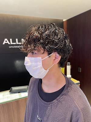 シャドウパーマ 韓国ヘア メンズ 原宿 表参道