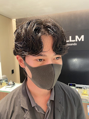 韓国風カルマパーマ 韓国スタイル メンズカット 原宿 表参道