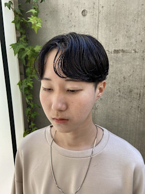 韓国風カルマパーマ 韓国スタイル メンズカット 原宿 表参道