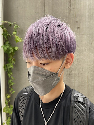 韓国ヘア 韓国マッシュ バイオレットアッシュ ブリーチ 
