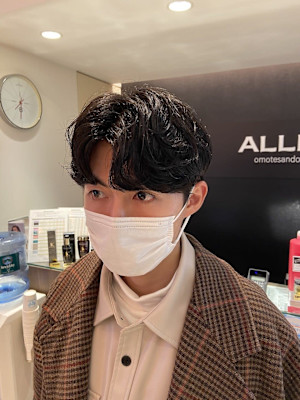 韓国風カルマパーマ 韓国スタイル メンズカット 原宿 表参道