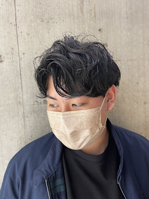 シャドウパーマ 韓国スタイル メンズカット 原宿 表参道