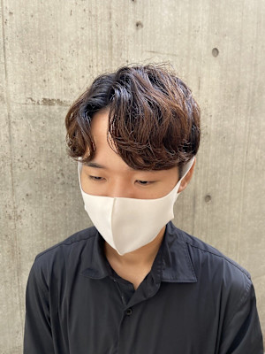 シャドウパーマ 韓国スタイル メンズカット 原宿 表参道