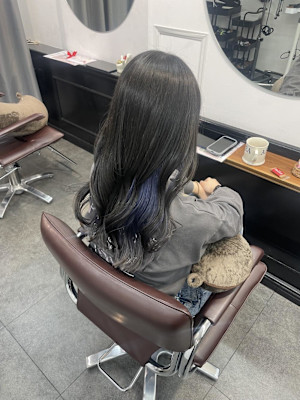 ブルーアッシュ/ブルーカラー/インナーカラー