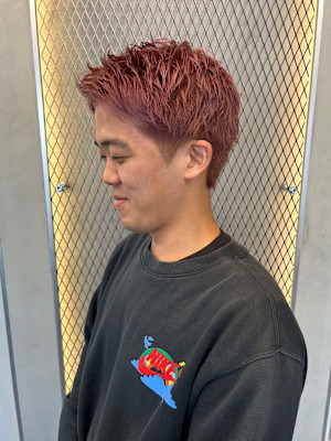 スパイキーショート/メンズカット/眉カット/ナチュラルパーマ