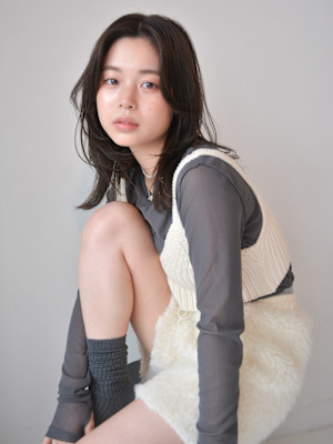 【tetote六甲道】　ナチュラルワンレンスタイル/黒髪