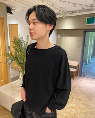 ベリーショート/ダークアッシュ/ニュアンスパーマ/栄/久屋